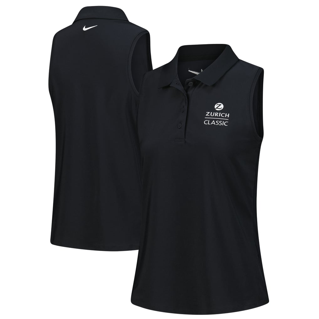  The Zurich Classic Nike Women's Performance Sleeveless Polo - Black
